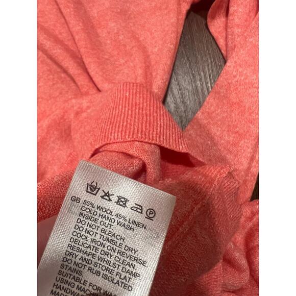 Mens REISS Carsen Wool Linen Blend Minimalist Crew Neck Jumper Medium - Picture 8 of 8